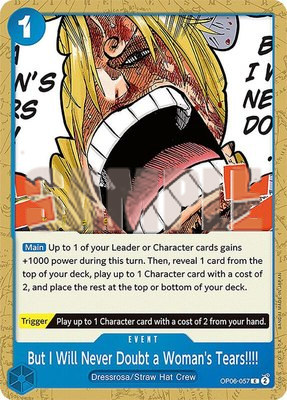 But I Will Never Doubt a Woman's Tears!!!!, Wings of the Captain Pre-Release Cards