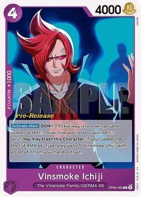 Vinsmoke Ichiji (060), Wings of the Captain Pre-Release Cards