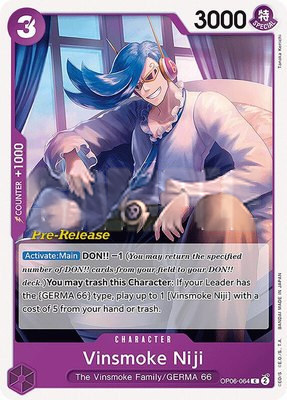Vinsmoke Niji (064), Wings of the Captain Pre-Release Cards