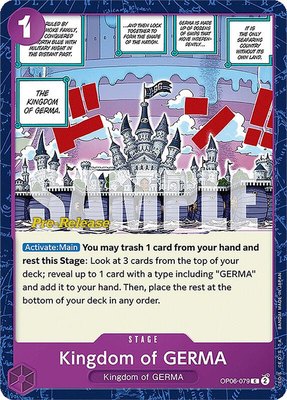 Kingdom of GERMA, Wings of the Captain Pre-Release Cards