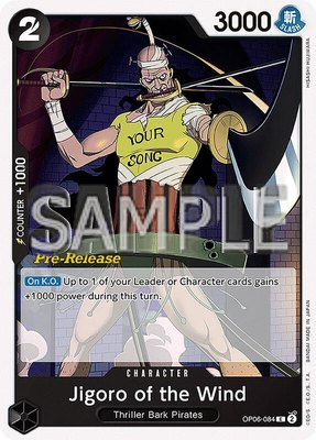 Jigoro of the Wind, Wings of the Captain Pre-Release Cards