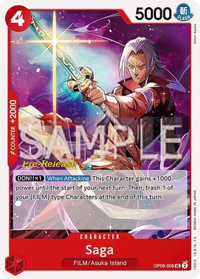 Saga, Wings of the Captain Pre-Release Cards