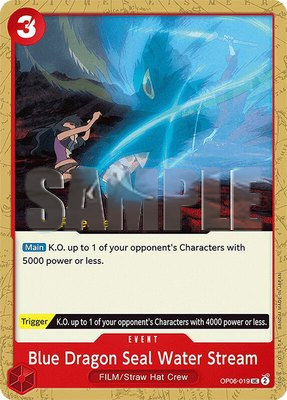 Blue Dragon Seal Water Stream, Wings of the Captain Pre-Release Cards