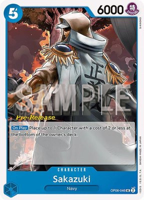 Sakazuki, Wings of the Captain Pre-Release Cards