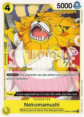 Nekomamushi, Wings of the Captain Pre-Release Cards
