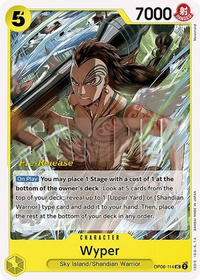 Wyper, Wings of the Captain Pre-Release Cards