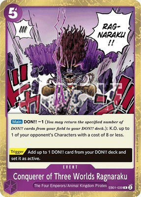 Conquerer of Three Worlds Ragnaraku, Extra Booster: Memorial Collection