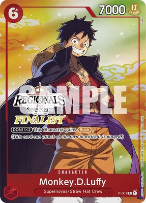 Monkey.D.Luffy (001) (Offline Regional 2024 Vol. 2) [Finalist], One Piece Promotion Cards
