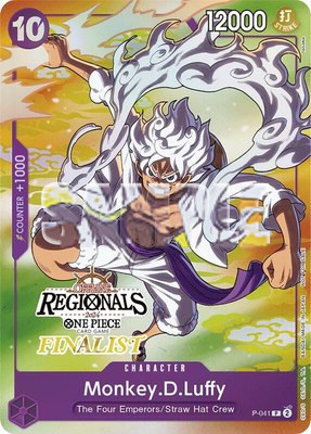 Monkey.D.Luffy (041) (Offline Regional 2024 Vol. 2) [Finalist], One Piece Promotion Cards
