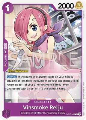 Vinsmoke Reiju, 500 Years in the Future Pre-Release Cards