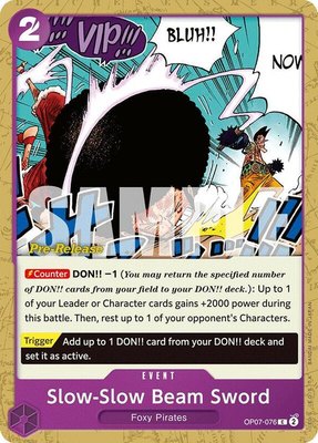 Slow-Slow Beam Sword, 500 Years in the Future Pre-Release Cards