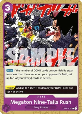 Megaton Nine-Tails Rush, 500 Years in the Future Pre-Release Cards