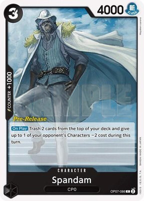 Spandam, 500 Years in the Future Pre-Release Cards