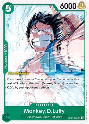Monkey.D.Luffy (033), 500 Years in the Future Pre-Release Cards