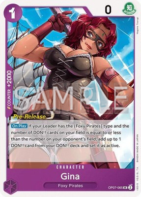 Gina, 500 Years in the Future Pre-Release Cards