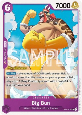 Big Bun, 500 Years in the Future Pre-Release Cards