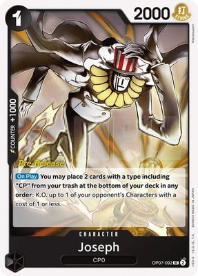 Joseph, 500 Years in the Future Pre-Release Cards
