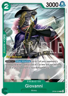 Giovanni, Two Legends Pre-Release Cards