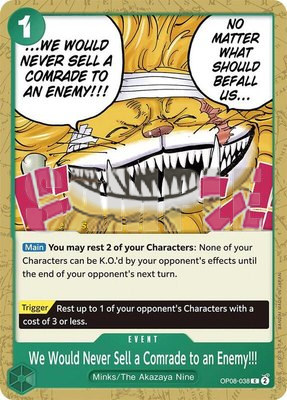 We Would Never Sell a Comrade to an Enemy!!!, Two Legends Pre-Release Cards