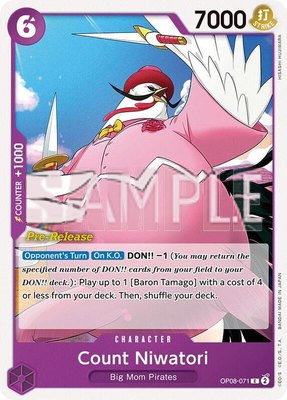 Count Niwatori, Two Legends Pre-Release Cards