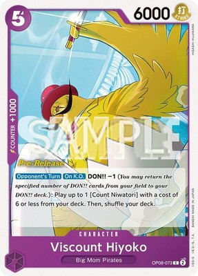 Viscount Hiyoko, Two Legends Pre-Release Cards