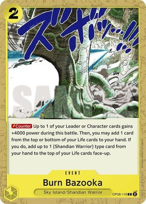 Burn Bazooka, Two Legends Pre-Release Cards