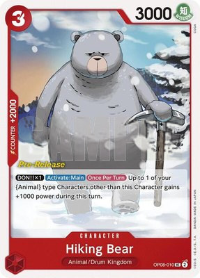 Hiking Bear, Two Legends Pre-Release Cards