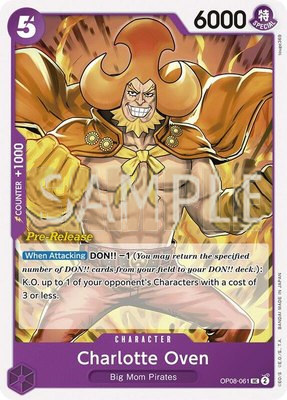 Charlotte Oven, Two Legends Pre-Release Cards