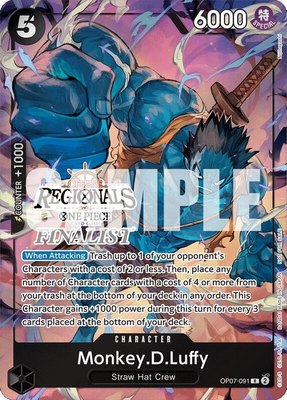 Monkey.D.Luffy (091) (Offline Regional 2024 Vol. 3) [Finalist], One Piece Promotion Cards