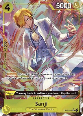 Sanji (OP04-104) (Alternate Art), Premium Booster -The Best-