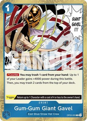 Gum-Gum Giant Gavel (Jolly Roger Foil), Premium Booster -The Best-