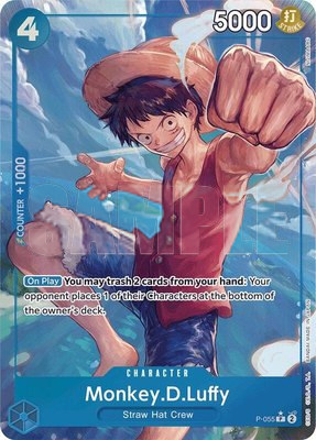 Monkey.D.Luffy (P-055) (Full Art), Premium Booster -The Best-