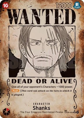 Shanks (004) (Wanted Poster), Emperors in the New World