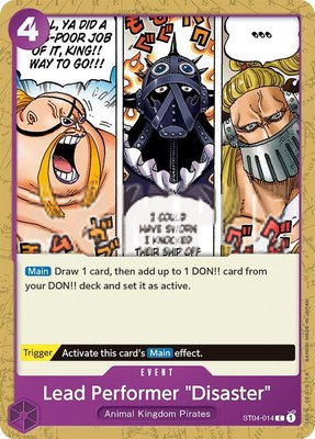 Lead Performer "Disaster", Revision Pack Cards