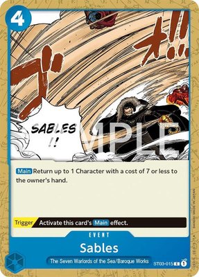 Sables, Revision Pack Cards