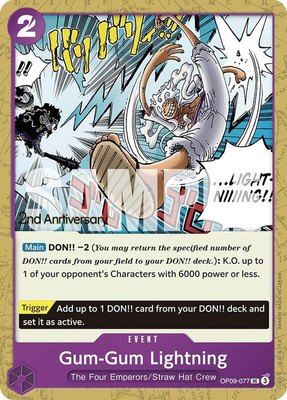Gum-Gum Lightning, Emperors in the New World: 2nd Anniversary Tournament Cards