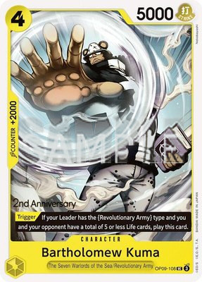 Bartholomew Kuma, Emperors in the New World: 2nd Anniversary Tournament Cards