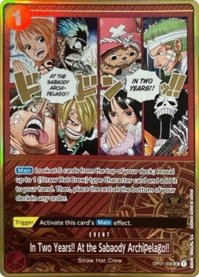 In Two Years!! At the Sabaody Archipelago!! (One Piece Japanese Version 2nd Anniversary Set), One Piece Promotion Cards