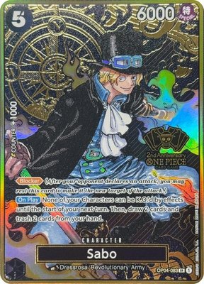 Sabo (One Piece Japanese Version 2nd Anniversary Set), One Piece Promotion Cards