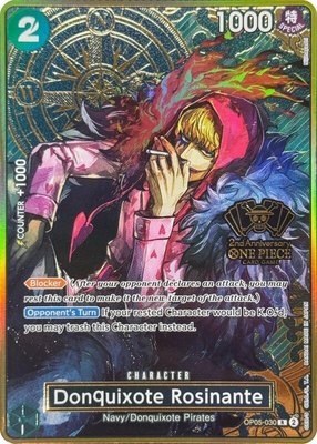 Donquixote Rosinante (One Piece Japanese Version 2nd Anniversary Set), One Piece Promotion Cards