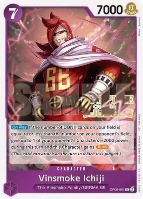 Vinsmoke Ichiji (Judge Pack Vol. 5), One Piece Promotion Cards