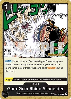 Gum-Gum Rhino Schneider, Royal Blood Release Event Cards