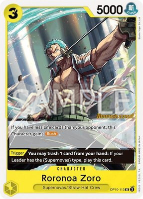 Roronoa Zoro (113), Royal Blood Release Event Cards