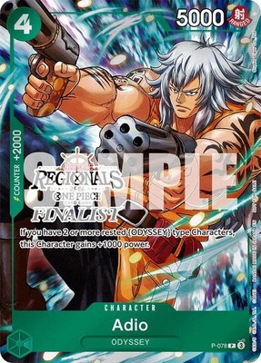 Adio (Offline Regional Finalist Card Set 2025 Vol.1), One Piece Promotion Cards