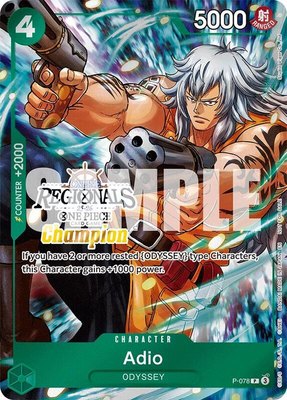 Adio (Online Regional Champion Card Set 2025 Vol.1), One Piece Promotion Cards