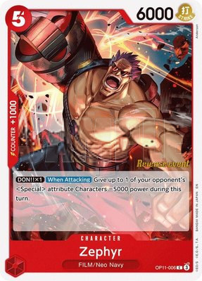 Zephyr, A Fist of Divine Speed Release Event Cards