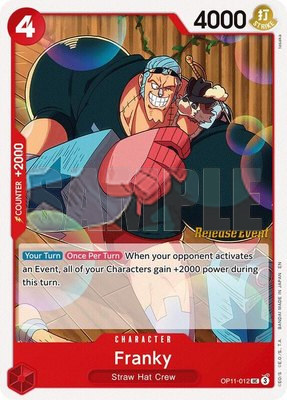Franky, A Fist of Divine Speed Release Event Cards