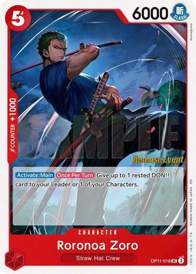 Roronoa Zoro, A Fist of Divine Speed Release Event Cards