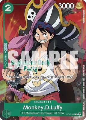 Monkey.D.Luffy (Beginners Deck Party [ST-23] - [ST-28] Winner Pack), One Piece Promotion Cards