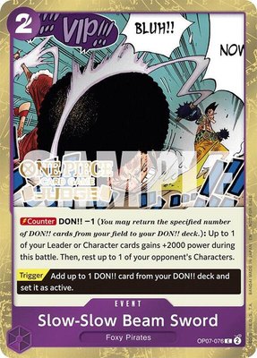 Slow-Slow Beam Sword (Judge Pack Vol. 6), One Piece Promotion Cards